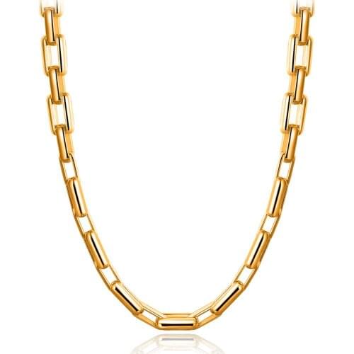 Gold Color Chain Necklace For Men Hip Hop Jewelry Wholesale Thick Hippie Rock Chain Necklace Jewelry
