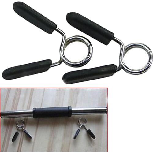 1Pair 25mm Gym Weight Bar Dumbbell Lock Standard Barbell Spring Collar Clamp Clips Weight Lifting Training Accessories