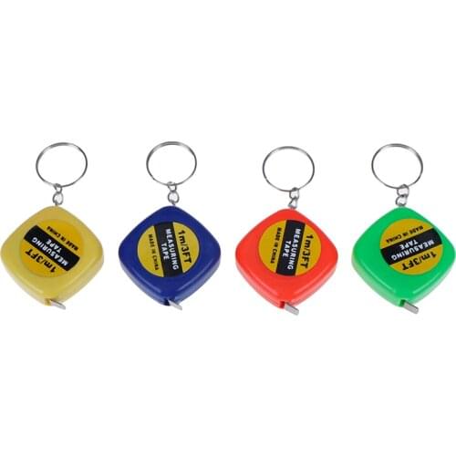 1pc 1m/3ft Easy Retractable Ruler Tape Measure Mini Portable Pull Ruler Keychain