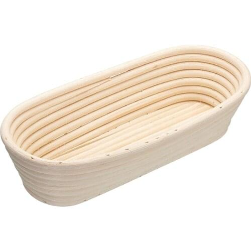 1pc Kitchen Long Dough Rattan Baskets Proofing Proving Rattan Cookie Baking Bread Basket Rattan Food Storage Baskets