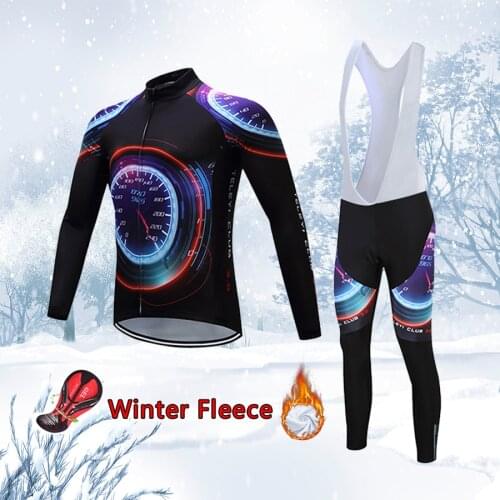 2021 Winter Cycling Jersey Men Warm Thermal Fleece Road Bike Clothes Male Sport Suit Bicycle Clothing Mtb Trisuit Body Dress Kit