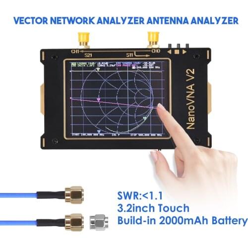3.2 Inch Touch Screen Vector Network Analyzer 50KHz-3GHz HF VHF UHF Antenna Analyzer NanoVNA V2 Antenna Analyzer Shortwave