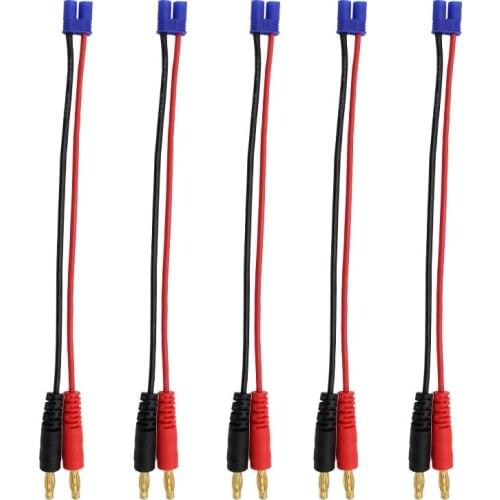 50pcs/lot EC2 Male to 4mm Banana Plug Connector Plug Adapter ZD0304