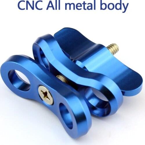 CNC Camera Accessory Diving Lights Ball Butterfly Clip Arm Clamp Mount Aluminum For Gopro 3+ 4 5 6 Xiaoyi Gitup Camera F21703/05