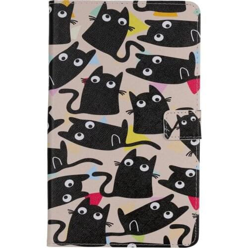 Wallet clip Cartoon Painted Case For Samsung Galaxy Tab A SM-T290/T295/T297 8.0 inch 2019 Stand Cover Tablet Shell Coque+pen