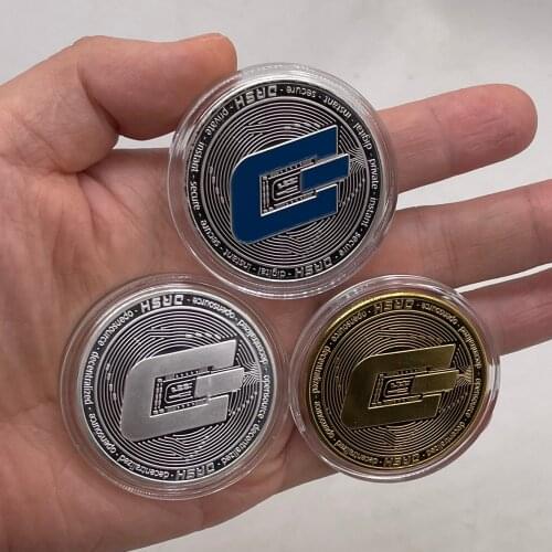CO17 More Dash Coin Metal Physical Gold or Silver Commemorative Digital Money Crypto Coin We Trust in Digital Fans Collection