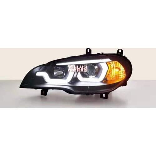 For 2008-2014 BMW X6 headlight assembly modified new LED daytime running light turn signal