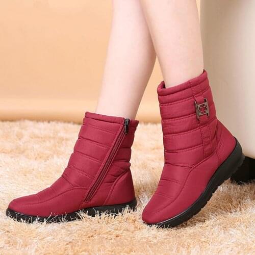 Dropshipping Snow Boots 2018 Brand Women Winter Boots Mother Shoes Antiskid Waterproof Flexible Women Fashion Casual Plus Size