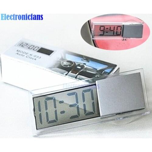 Car Electronic Clock Liquid Crystal Display Desk Table Clocks LCD Car Timer Grey Digital Clock with Suction Cup for Car