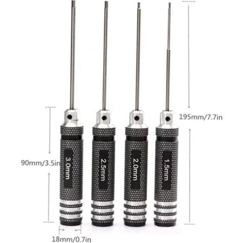 M89B Not Easy to Rust Wear-resistant and Strong Mainly Used for Model Aircraft Tool Sets Black/ Blue/ Red 4-piece