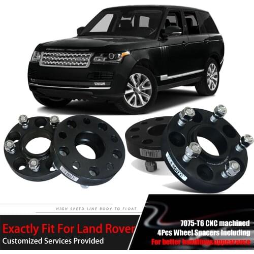 Teeze 4pcs 5X120 72.6CB 25mm Thick Hubcenteric Black Color Wheel Spacer Adapters For Land Rover Range Rover/Discovery 3