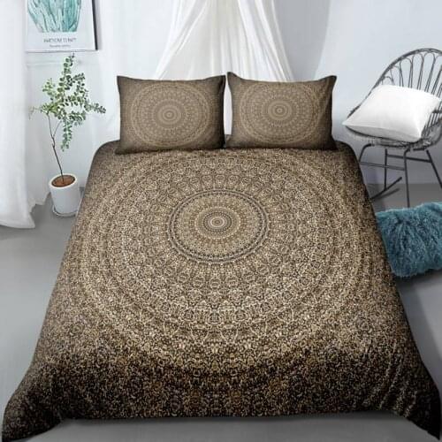 3D Bedding Set 3D Print Design Duvet Cover Sets King Queen Twin Size Dropshipping gife Bohemia Dream catcher Beige