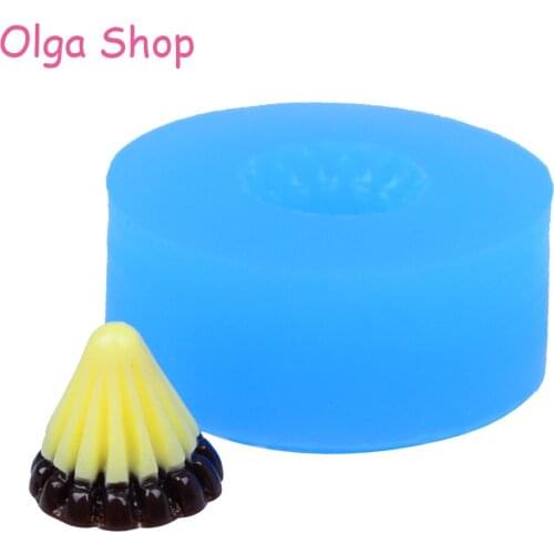 GYL033 13.4mm Pudding Silicone Mold Miniature Food Candy Chocolate Dollhouse Jewelry Earring Necklace Pendant Moulds