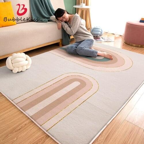 Bubble Kiss Carpet For Living Room Lamb Wool Soft Thicken Geometric Bedroom Home Decor Rugs Coffee Table Customized Floor Mats