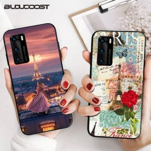 Beautiful Eiffel Tower Building Phone Case for Huawei P20 P30 P20Pro P20Lite P30Lite P10 P Smart plus P10Lite P40 Pro P40 lite