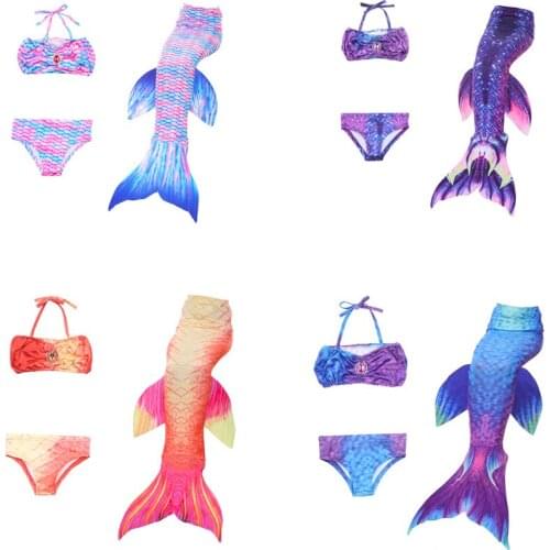 Cosplay Costume For Kid Kids Halloween Costumes 2-12Y Baby Girls Kid Mermaid Tail Costume Children Fancy Mermaid-Tail Swimsuit
