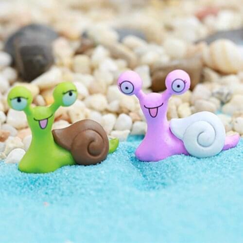 Micro Landscape Decoration Miniature Resin Simulation Garden Statue Snail Lifelike Figurines DIY Potted Garden Home Decoration