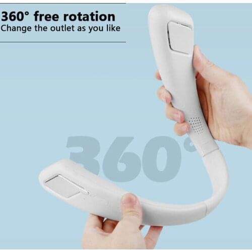 Neck Fan Bluetooth Speaker Wearable Outdoor Wireless Portable Column Subwoofer Music Center Soundbar Boombox Handsfree USB 2n1