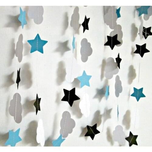 The Fault in Our Stars Paper Party Garland, Clouds and Stars Garland, TFIOS Party Decoration, Photo Booth Backdrop, Photo Prop
