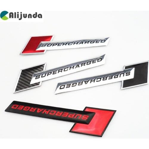 New 3D Metal Motorsport SUPERCHARGED Car styling Emblem Badge Sticker for Jaguar XF XJ XJS XK S-TYPE X-TYPE XJ8 XJL XJ6 XKR XK8