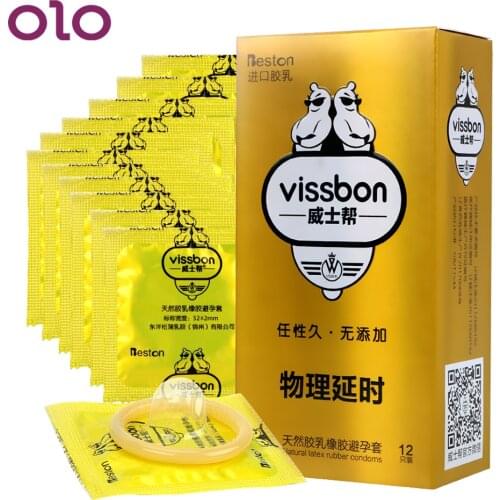 OLO 12 Pieces/Box Large Particle Male Condom G Point Stimulation Penis Sleeve Condom Physical Delay Ejaculation Time Delayed