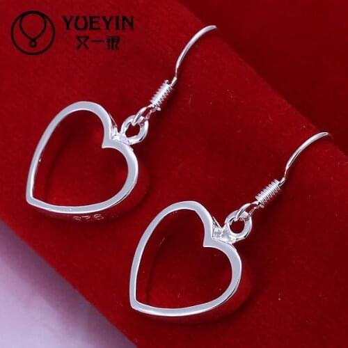 Wholesale silver plated Dangle earrings for women wedding jewelry Long Earrings Hot Sale Female minimalistic