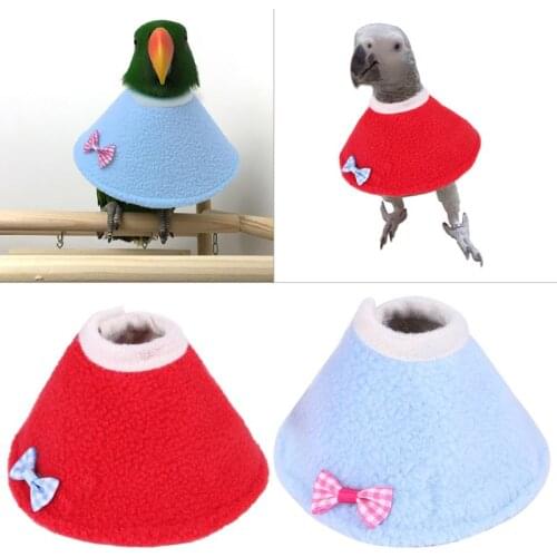 Bird Cloak Parrot Protection Cone Neck Recovery Collar Anti Bite Birds Small Animal Pets Elizabethan Collar Warm Clothes