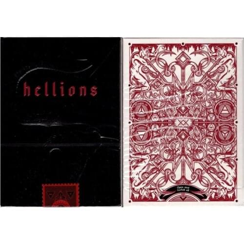 Red Madison Hellions V2 Playing Cards By DM Ellusionist Deck Bicycle Poker Magic Card Games Magic Tricks Magic Props
