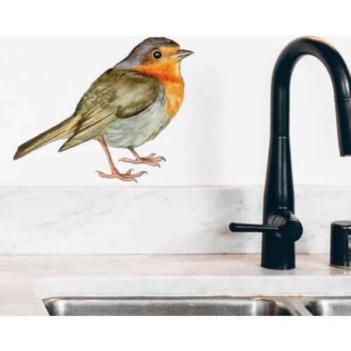 Hand painted bird Wall Sticker Glass window living room bedroom decorations wallpaper Creative Mural Self-adhesive stickers