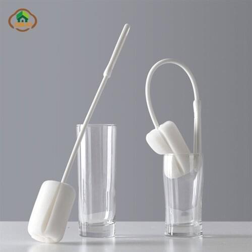 MSJO Bottle Brush Long Handle Sponge Cleaning Brush Beer Teapot Glass Cup Bottle Drinking Scrubbing Kitchen Cleaner Accessories