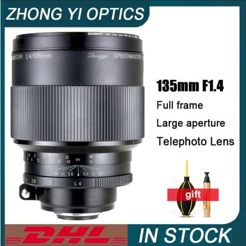 Zhongyi 135mm F1.4 Full Medium Format Lens Large Aperture For Fuji GFX Sony E/A Canon EF/R Nikon F/Z Pentax K Micro SLR Camera