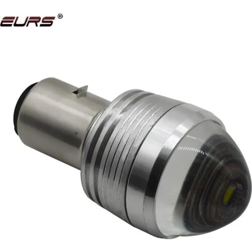 EURS BA20D H6 LED Motorcycle Headlight lens Moto Bulb High Low Hi Lo Beam Projector Head Lamp Scooter ATV Accessories Fog Lights