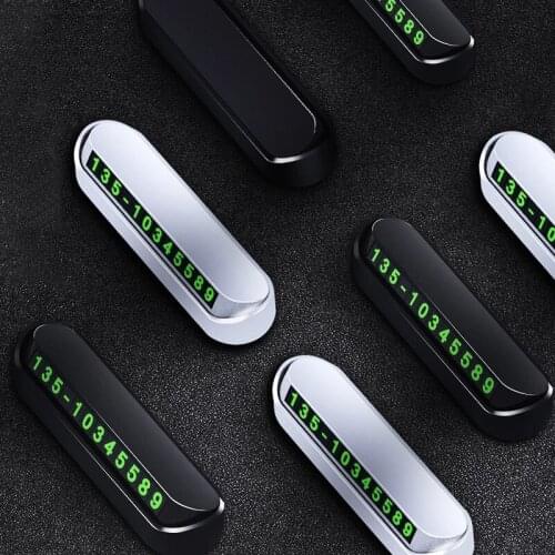 Car Temporary Parking Card Phone Number Card Plate Telephone Number Car Flip Numbers Car Accessorie Parking Car styling 13x2.5cm