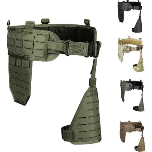 Tactical Molle Padded Modular Belt Airsoft Combat Belts with Holster Leg Platform Panel Hunting Waist Support Army Military Belt