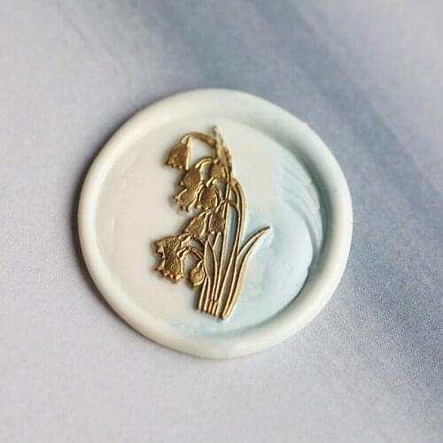 Withered Flowers Wax Seal Stamp Antique Plants Envelope Making For Scapbooking Decorative Gift Retro Wedding Invitation