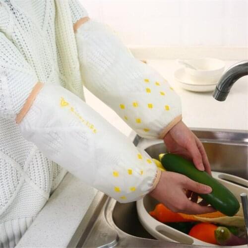Waterproof Printing Transparent Cuff Long Style Oversleeves Optional anti-fouling Protective Sleeves Home Cleaning Supplies