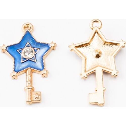 YEPENGFEI 20 PCS star Charms Alloy jewelry Pendants for Jewelry Making DIY Handmade Craft Accessories js2132