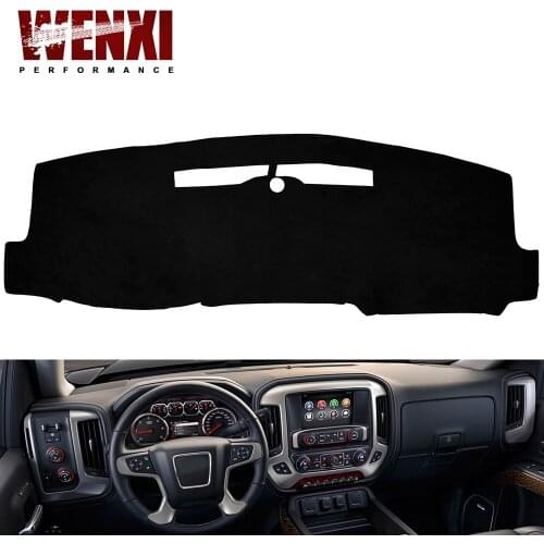 Dash Board Dashboard Cover Mat Sun Protective Pad Sunshade Carpet Dashmat Left Hand Drive For 14-18 Chevrolet Silverado 1500