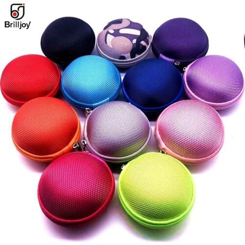 Brilljoy 1PC Case for Headphones Portable Headset Bag Mini Storage Box Earphone SD TF Card Coin Storage Bag Earphone Accessory