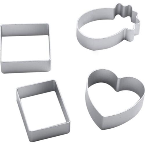 10pcs Square Rectangle Pineapple Shape Pie Cake Cookie Mold Biscuit Cutter Press