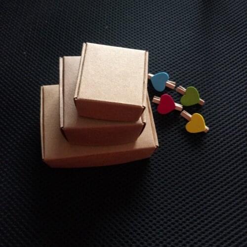 1000pcs Brown Gift Packaging Kraft Paper Aircraft Box 6*6*3cm for Jewelry\Wedding\Candy\Crafts Handmade Soap Packing Boxes