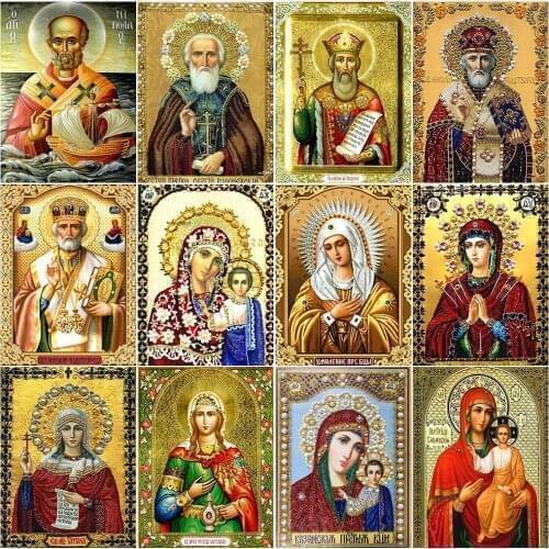 5D DIY Diamond Painting Full Square Religious Icons Set Embroidery Diamond Mosaic Religion Art Picture of Rhinestones Home Decor
