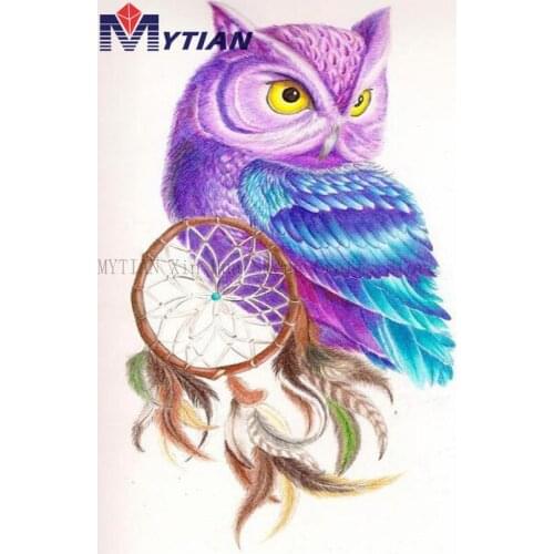 5D DIY Diamond Paintings Owl Diamond Embroidery Animals Cross Stitch Resin Rull Square/ Round Rhinestone Painting Home Decor New