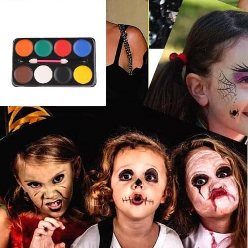8 colors Face Color Halloween Decoration Easy to Wash Environmental Protection Non-toxic Clown Oil Colorm Asquerade Show 100g F