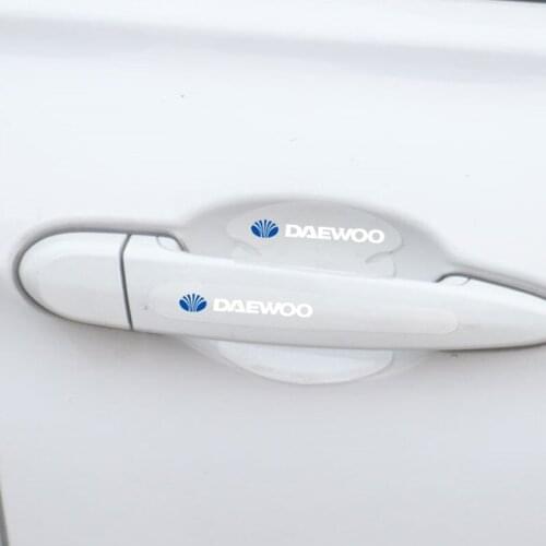 8Pcs Car door handle stickers protector film For Daewoo Espero Nexia Matiz Lanos Nubira Car Auto Accessories