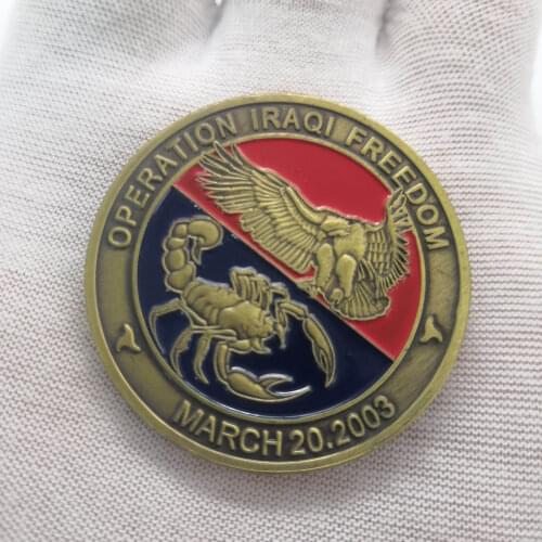 March 20.2003 Operation Iraqi Freedom Saint George Bronze Coins Military Challenge Collectible Gifts