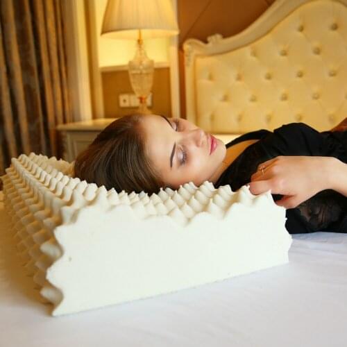 Pure Natural Latex Orthopedic Pillows Thailand Remedial Neck Protect Vertebrae Health Care Orthopedic Pillow Slow Rebound