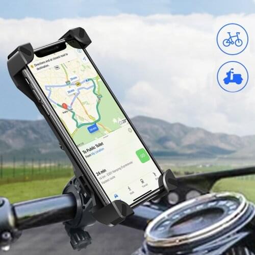 Cellphone Holder for Bicycle Motorcycle cycling navigate Handlebar Clip Stand GPS Mount Bracket mobile phone electric bike