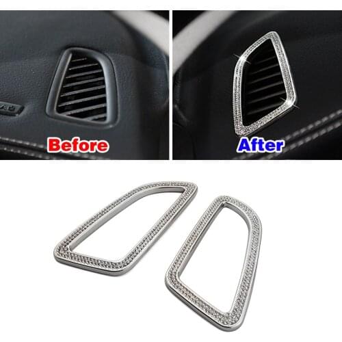 For Mercedes Benz GLC 2015-2019 Dashboard Dash Board Air Condition AC Outlet Vent Modify Crystal Diamond Decal Trim