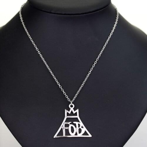 Dongsheng Hot sale High Quality Letter FOB Jewelry Rock Band Fall Out Boy Rock Music Logo Statement Necklace-30